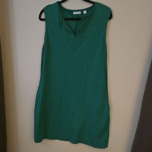New York & Company Green Sleeveless Tunic
